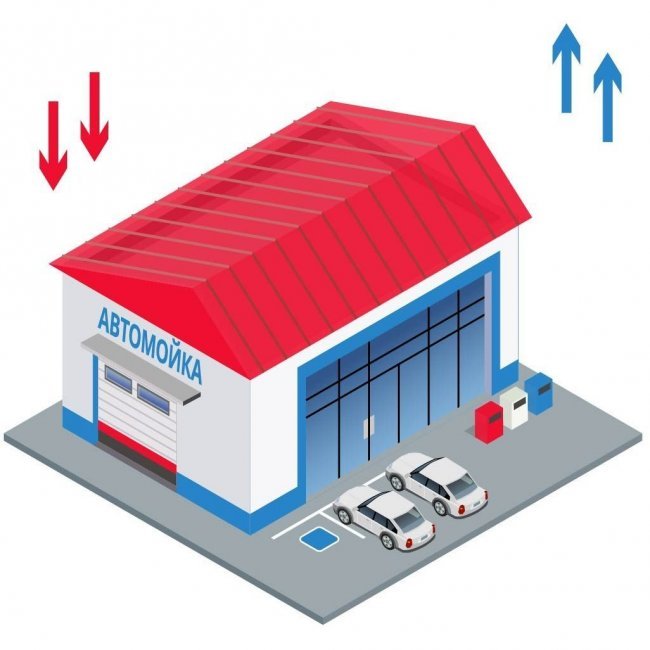 Приток и вытяжка для автомойки